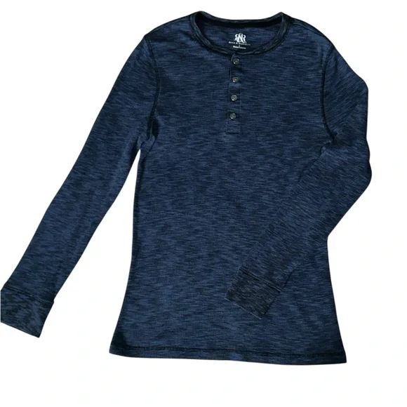 Rock & Republic Waffle Thermal Henley Men’s Large - Picture 2 of 4